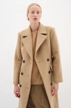 ThoraIW Lapel Coat R Tobacco Brown 30110808