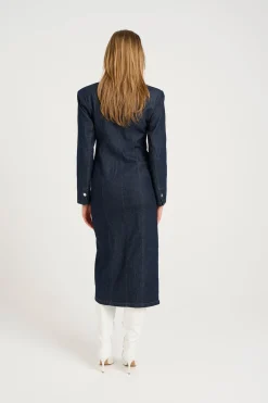 TilmaGZ LS long dress Dark blue Unwashed 10909777