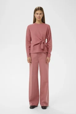 TRIIW VINCENTIW KNOT BLOUSE WITHERED ROSE 181435 30112203