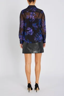 TrilobaBBCori Shirt Purple Flower BBW4759