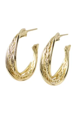 TWISTED HOOP TILBEHØR GULD TWISTED HOOP