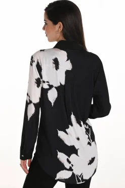 WOVEN BLOUSE Black/Off White Print 253814