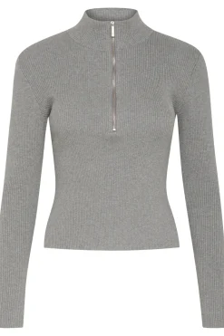 YasmiaGZ zipper pullover NOOS Grey Melange 10909819