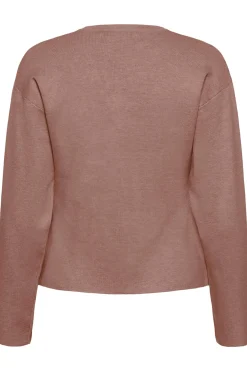 YenahIW Fitted Cardigan Ash Rose Melange 1715141 30111125