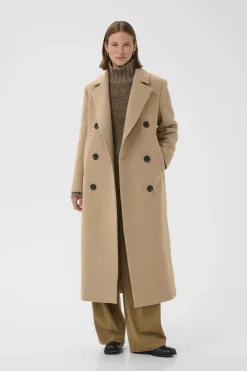 YunahIW Long Coat Tobacco Brown 30110610