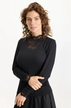 Yvonne tshirt SORT 16810