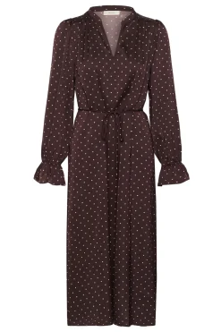 ZaniaIW Dress Brown Bordeaux Small Dot 305 30111248
