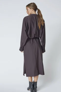 ZellaCC Batwing Dress 145Dark Brown 46014